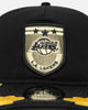 New Era Los Angeles Lakers 'Military Patch' Pre-Curved Golfer Snapback Black