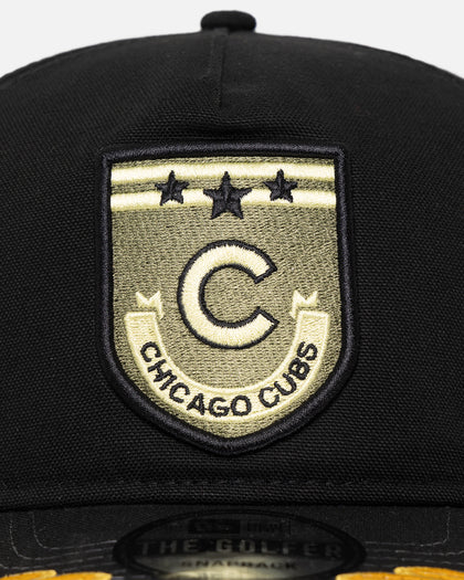 New Era Chicago Cubs 'Military Patch' Pre-Curved Golfer Snapback Black