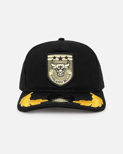 New Era Chicago Bulls 'Military Patch' Pre-Curved Golfer Snapback Black