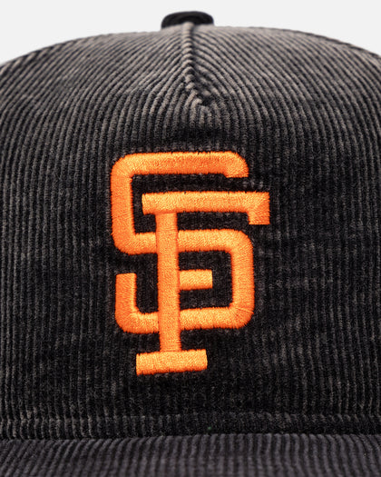 New Era San Francisco Giants 'Washed Corduroy Golfer' Pre-Curved Golfer Snapback Washed Black