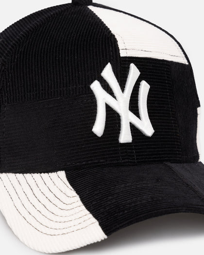 New Era New York Yankees 'Patchwork Corduroy' 9FORTY A-Frame Snapback Black/Cream