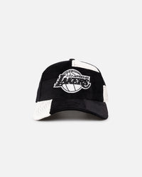 New Era Los Angeles Lakers 'Patchwork Corduroy' 9FORTY A-Frame Snapback Black/Cream