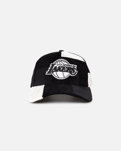 New Era Los Angeles Lakers 'Patchwork Corduroy' 9FORTY A-Frame Snapback Black/Cream