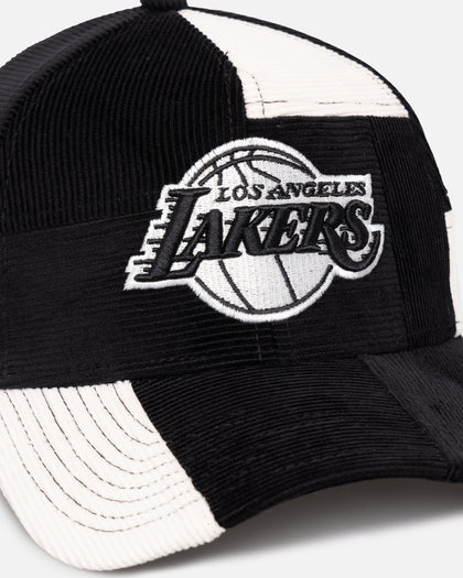 New Era Los Angeles Lakers 'Patchwork Corduroy' 9FORTY A-Frame Snapback Black/Cream