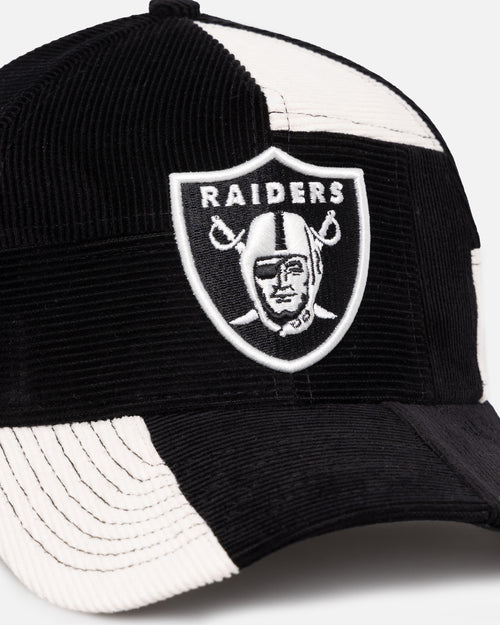 New Era Las Vegas Raiders 'Patchwork Corduroy' 9FORTY A-Frame Snapback Black/Cream