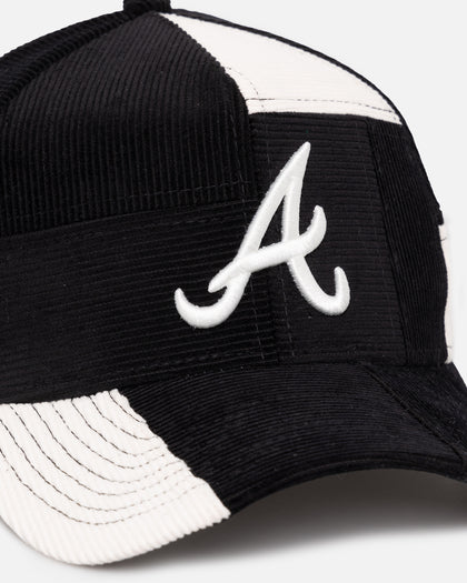 New Era Atlanta Braves 'Patchwork Corduroy' 9FORTY A-Frame Snapback Black/Cream