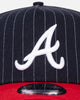 New Era Atlanta Braves '2-Tone Pinstripe' 9FORTY A-Frame Snapback Pinstripe