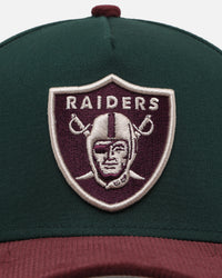 New Era Las Vegas Raiders 'Rhubarb Cord' 9FORTY A-Frame Snapback Dark Green
