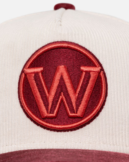 New Era Golden State Warriors 'Premium Corduroy Velvet' 9FORTY A-Frame Snapback Chrome White/Cardinal