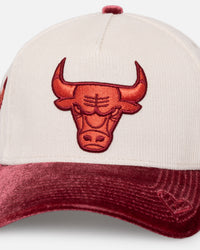 New Era Chicago Bulls 'Premium Corduroy Velvet' 9FORTY A-Frame Snapback Chrome White/Cardinal