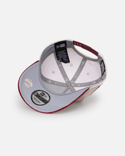 New Era California Angels 'Premium Corduroy Velvet' 9FORTY A-Frame Snapback Chrome White/Cardinal