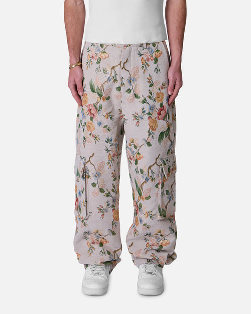 MNML Jacquard Rose Cargo Pants Gold