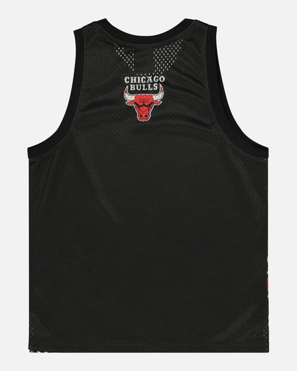 NBA Kids' Chicago Bulls Hedley Mesh Tank Black