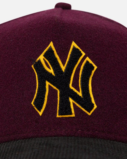 New Era New York Yankees 'Large Chenille' 9FORTY A-Frame Snapback Maroon