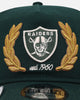 New Era Las Vegas Raiders 'Heritage Golf' Pre-Curved Golfer Snapback Cilantro Green