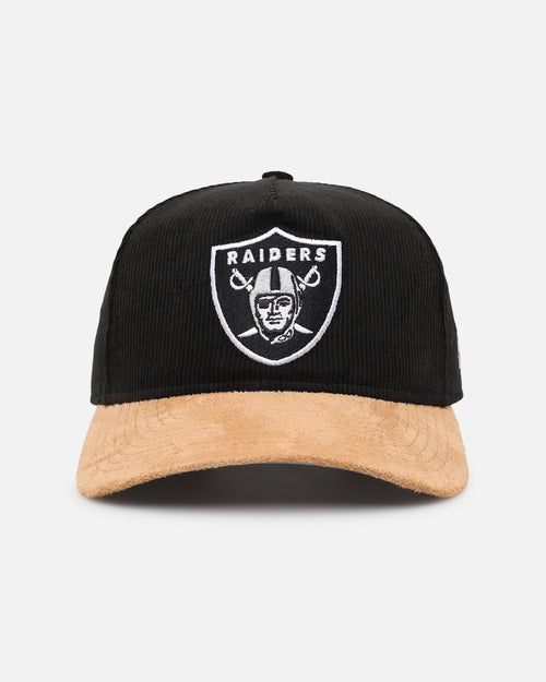 New Era Las Vegas Raiders 'Corduroy Suede' Pre-Curved Golfer Snapback  Washed Black