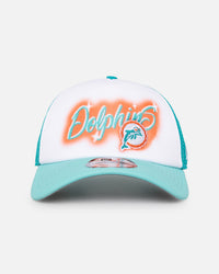 New Era Miami Dolphins 'Airbrush' 9FORTY A-Frame Trucker Snapback White/OTC