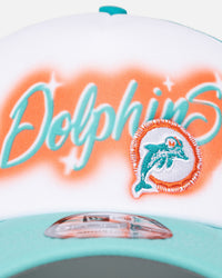 New Era Miami Dolphins 'Airbrush' 9FORTY A-Frame Trucker Snapback White/OTC
