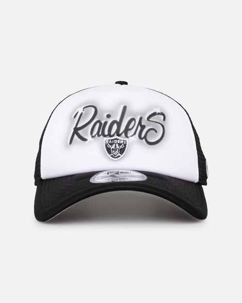 New Era Las Vegas Raiders 'Airbrush' 9FORTY A-Frame Trucker Snapback White/OTC