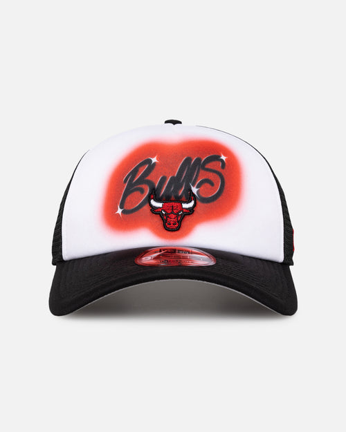 New Era Chicago Bulls 'Airbrush' 9FORTY A-Frame Trucker Snapback White/OTC