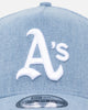 New Era Oakland Athletics 'Denim White' 9FORTY A-Frame Snapback Denim/Wheat/White