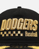 New Era Los Angeles Dodgers 'Podium Collection' Pre-Curved Golfer Trucker Snapback Black/Metallic Gold