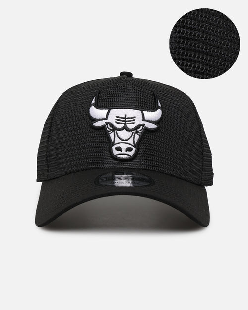 New Era Chicago Bulls 'Black All Over Mesh' 9FORTY A-Frame Trucker Snapback Black Rigid/Black