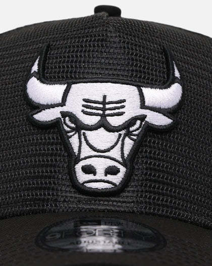 New Era Chicago Bulls 'Black All Over Mesh' 9FORTY A-Frame Trucker Snapback Black Rigid/Black