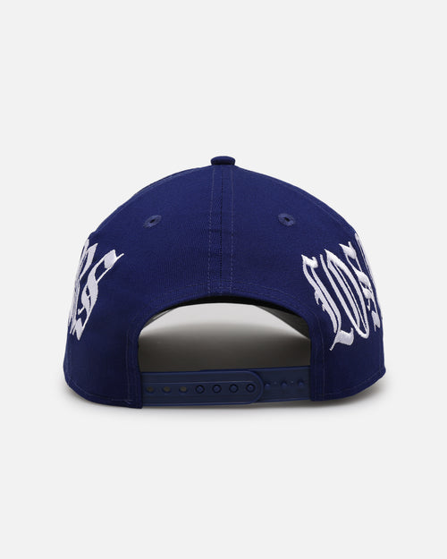 New Era Los Angeles Dodgers 'Gothic Script' 9FORTY A-Frame Snapback Dark Royal/Grey