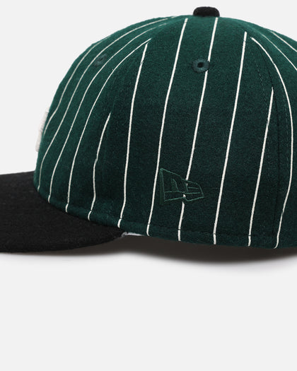 New Era New York Yankees 9FIFTY Retro Melton Pinstripe Strapback Dark Green/Black