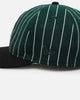 New Era Chicago Bulls 9FIFTY Retro Melton Pinstripe Strapback Dark Green/Black