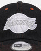 New Era Los Angeles Lakers "Black Denim" Classic Casual Strapback Black Denim/Rust Contrast