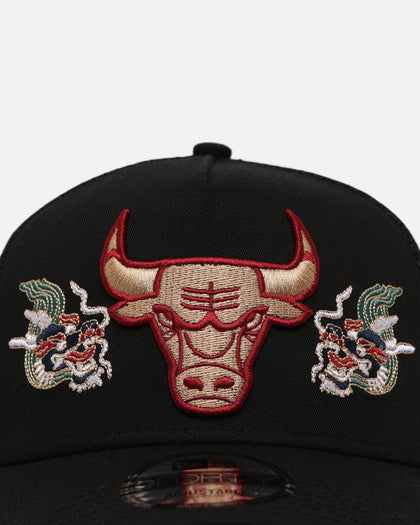 New Era Chicago Bulls 'Dragon Collection' 9FORTY A-Frame Trucker Snapback Black