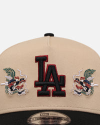 New Era Los Angeles Dodgers 'Dragon Collection 2.0' 9FORTY A-Frame Snapback Black/Oak