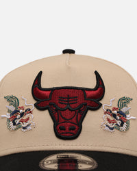 New Era Chicago Bulls 'Dragon Collection' 9FORTY A-Frame Snapback Black/Oak