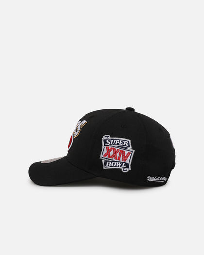 Mitchell & Ness San Francisco 49ers Flames Pro Crown Snapback Black
