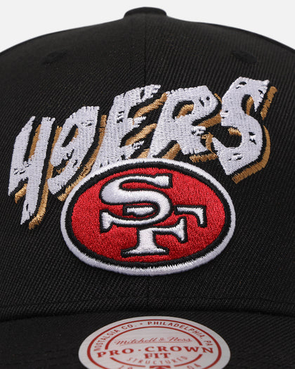 Mitchell & Ness San Francisco 49ers Flames Pro Crown Snapback Black