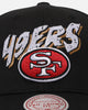 Mitchell & Ness San Francisco 49ers Flames Pro Crown Snapback Black