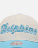 Mitchell & Ness Miami Dolphins 'Sky Blue' Pro Crown Snapback White Cream/Blue