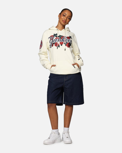 Pro Standard New York Yankees Roses Pullover Hoodie Eggshell
