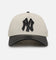 New Era New York Yankees 'Leather Visor' 9FORTY A-Frame Snapback Chrome White/Black