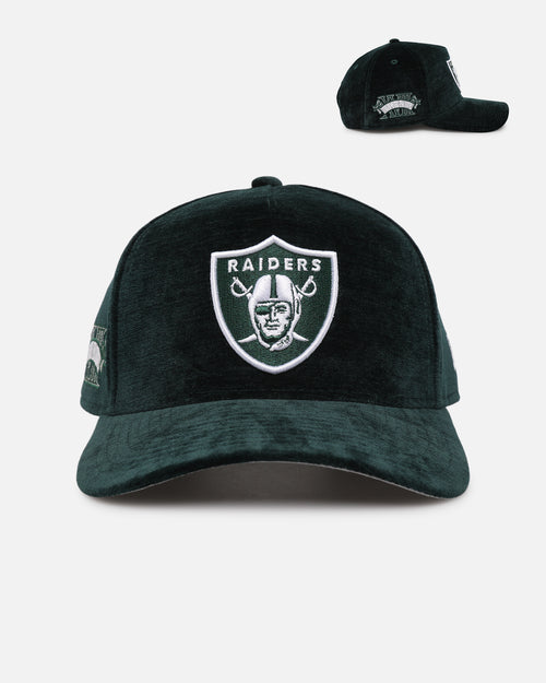 New Era Las Vegas Raiders 'Plush Chenille' 9FORTY A-Frame Snapback Dark Green