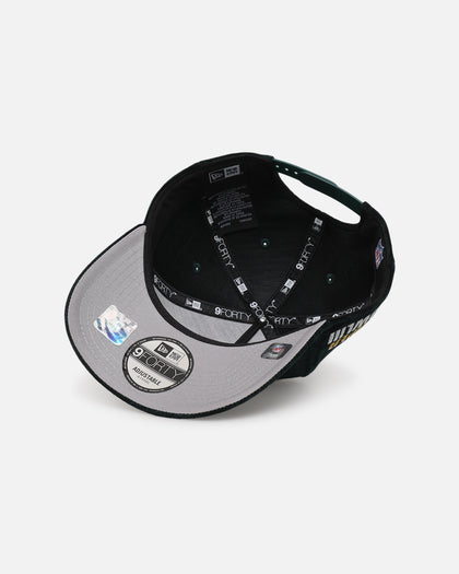 New Era New York Jets 'Plush Chenille' 9FORTY A-Frame Snapback Dark Green