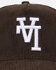 New Era Los Angeles Dodgers 'Upside Down LA Cord' 9FORTY A-Frame Corduroy Snapback Walnut