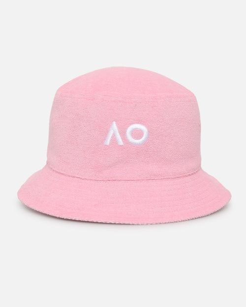 New Era Australian Open '25 Reversible Terry Bucket Hat Pastel Pink