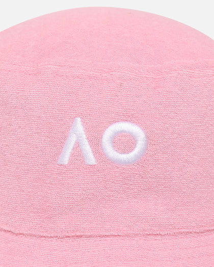 New Era Australian Open '25 Reversible Terry Bucket Hat Pastel Pink