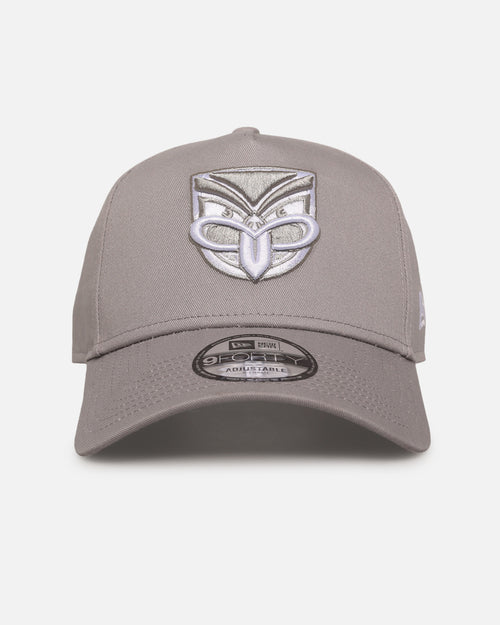 New Era New Zealand Warriors 'NRL Grey & White' 9FORTY A-Frame Snapback Gray
