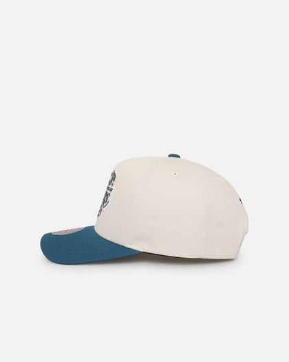 Mitchell & Ness Los Angeles Lakers 'Deep Emerald' Pro Pinch Snapback Off White/Green