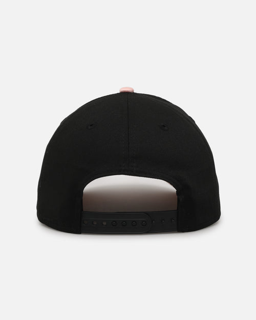 New Era Los Angeles Lakers 'Pink Satin Hearts 2.0' 9FORTY A-Frame Snapback Black/Pink