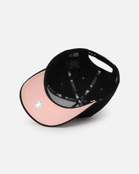 New Era Los Angeles Lakers 'Pink Satin Hearts 2.0' 9FORTY A-Frame Snapback Black/Pink